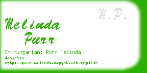 melinda purr business card
